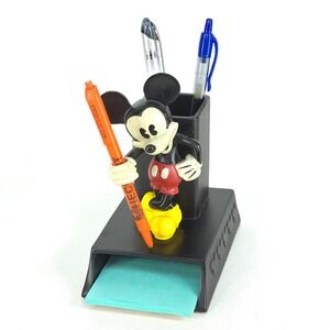 Vintage 90s Disney Mickey Mouse Desk Organizer Pen Pad Holder Teacher Officecore